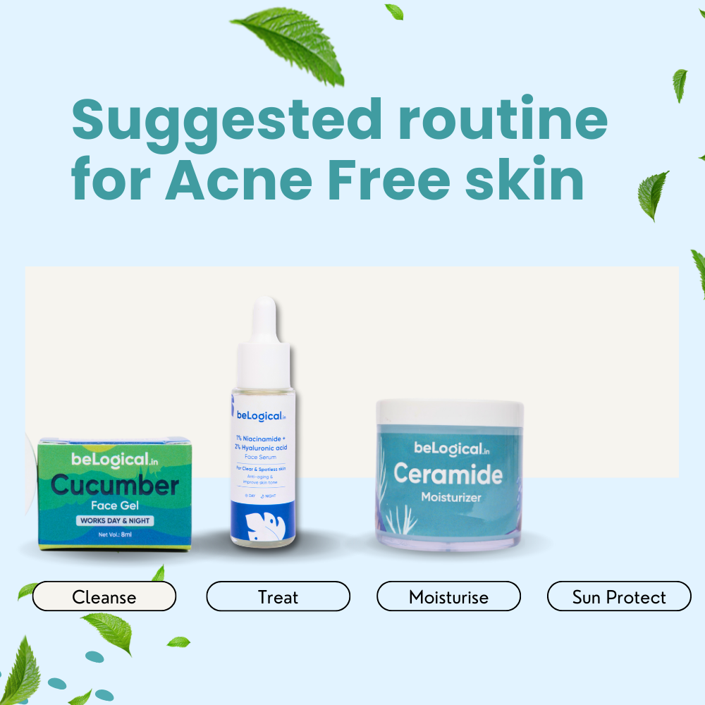 beLogical's Aloe & Cucumber Face Gel | Hydrating & Cooling | Soothing Effect | Lightweight | 8g belogical