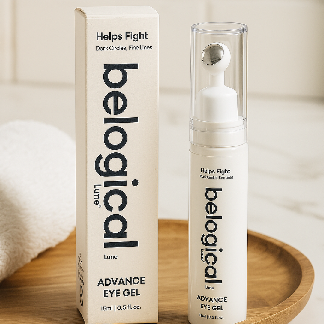 beLogical's Lune Advanced Eye Cream with Hyaluronic Acid & Centella Asiatica Extract | For Reducing Dark Circles, Puffiness, Wrinkles, Fine Lines | Cooling Gel & Roller for Men & Women | 15 g