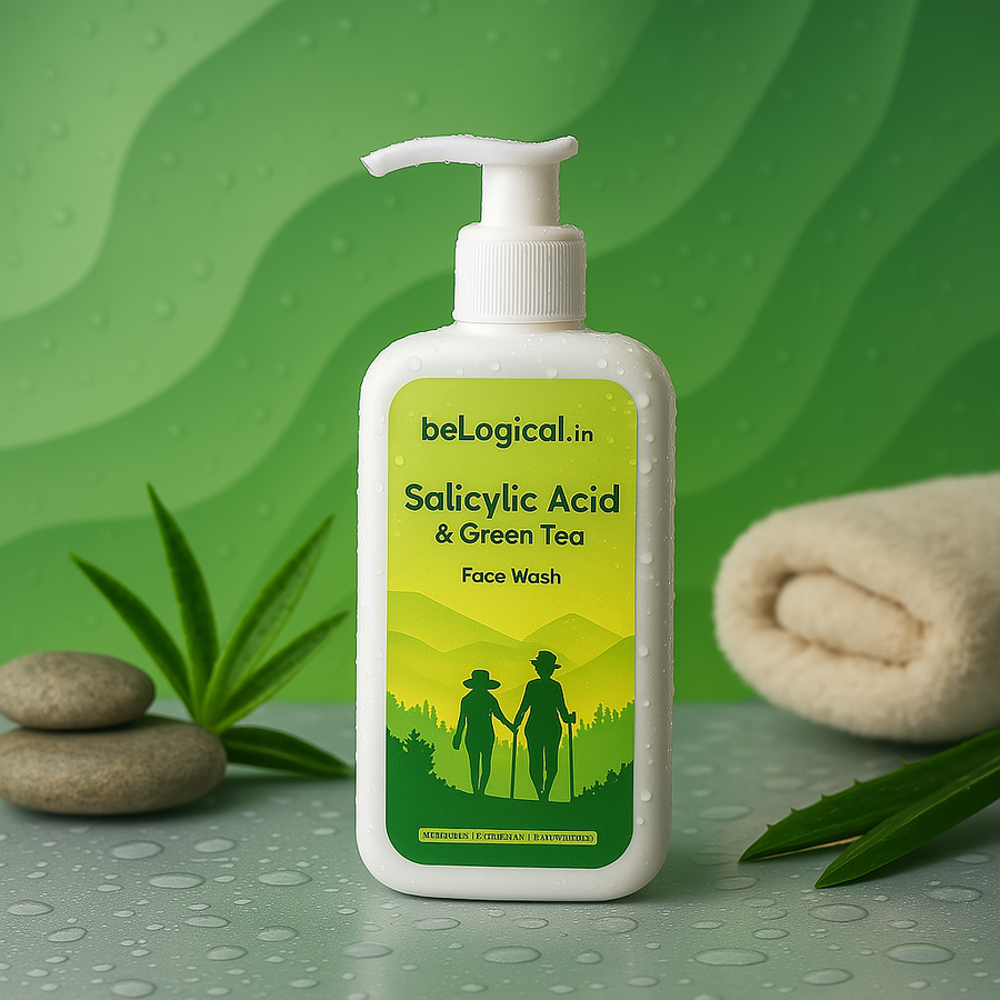 2% Salicylic + Green Tea Extract Face Wash Gel | Acne Treatment | Oil Control | Pore-clearing | 200ml