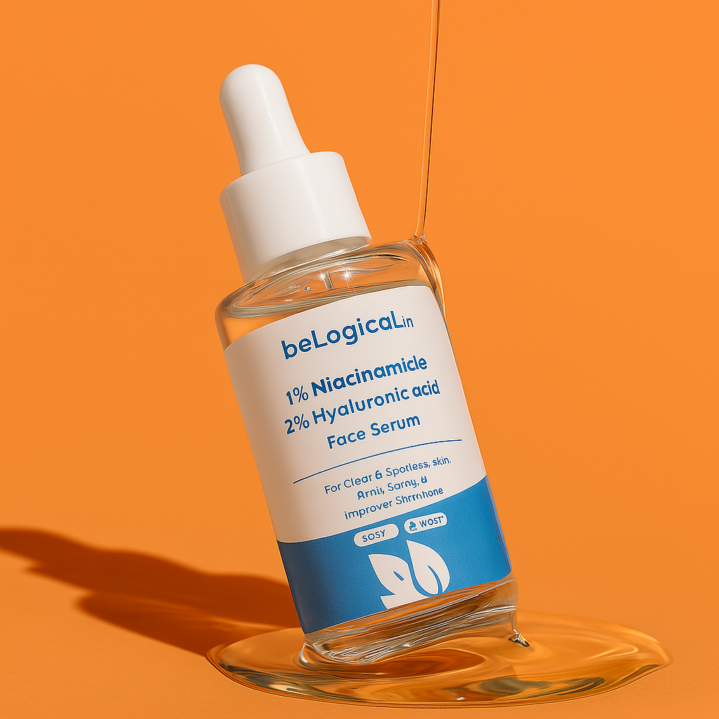 beLogical's 1% Niacinamide + 2% Hyaluronic Acid Face Serum | Brightening & Hydrating | Anti-aging | 30ml