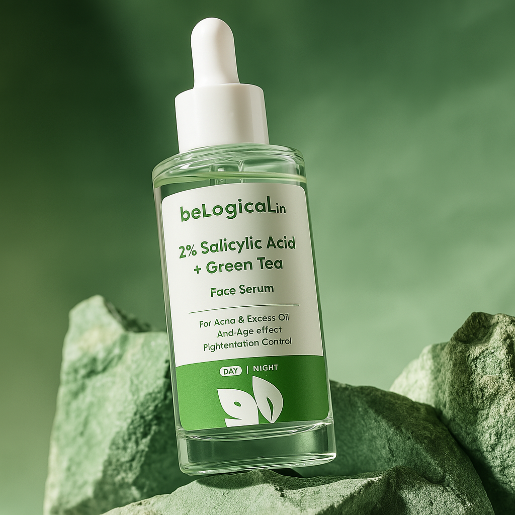 beLogicals's 2% Salicylic Acid + Green Tea Face Serum | Acne Treatment & Pore-Clearing | Clear Skin Serum | 30ml