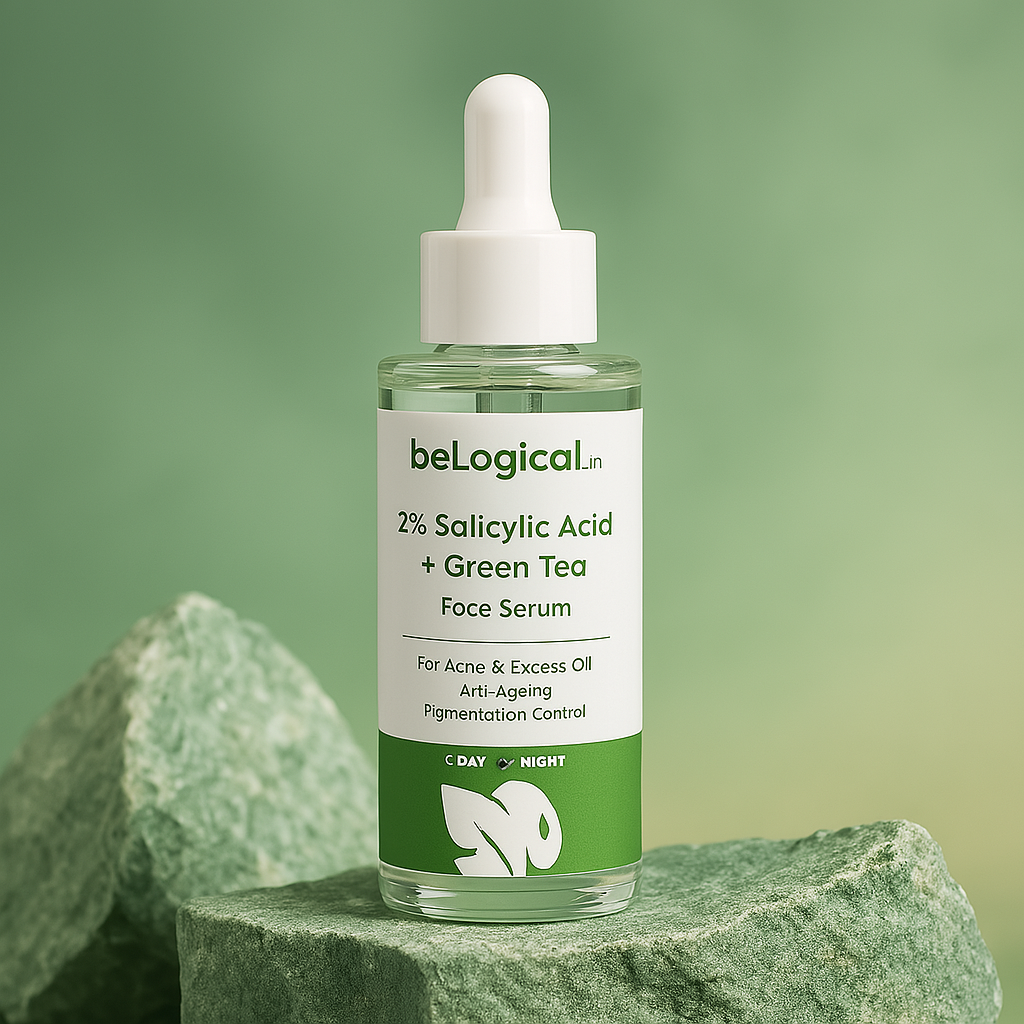 beLogicals's 2% Salicylic Acid + Green Tea Face Serum | Acne Treatment & Pore-Clearing | Clear Skin Serum | 30ml