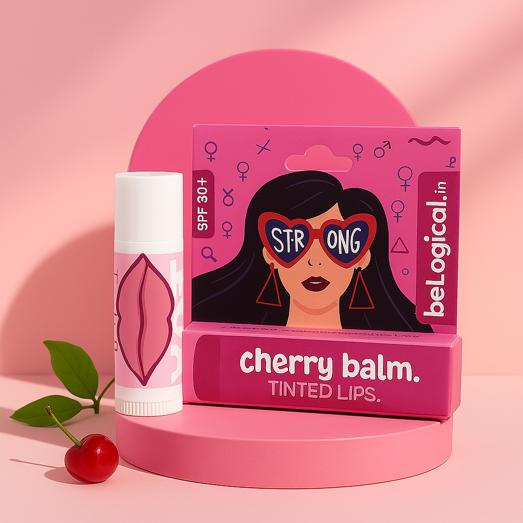 beLogical's Brightening Lip Balm | Hydrating & Tinted | Shea butter| SPF 30+ | Everyday lip care | 6gㅤ