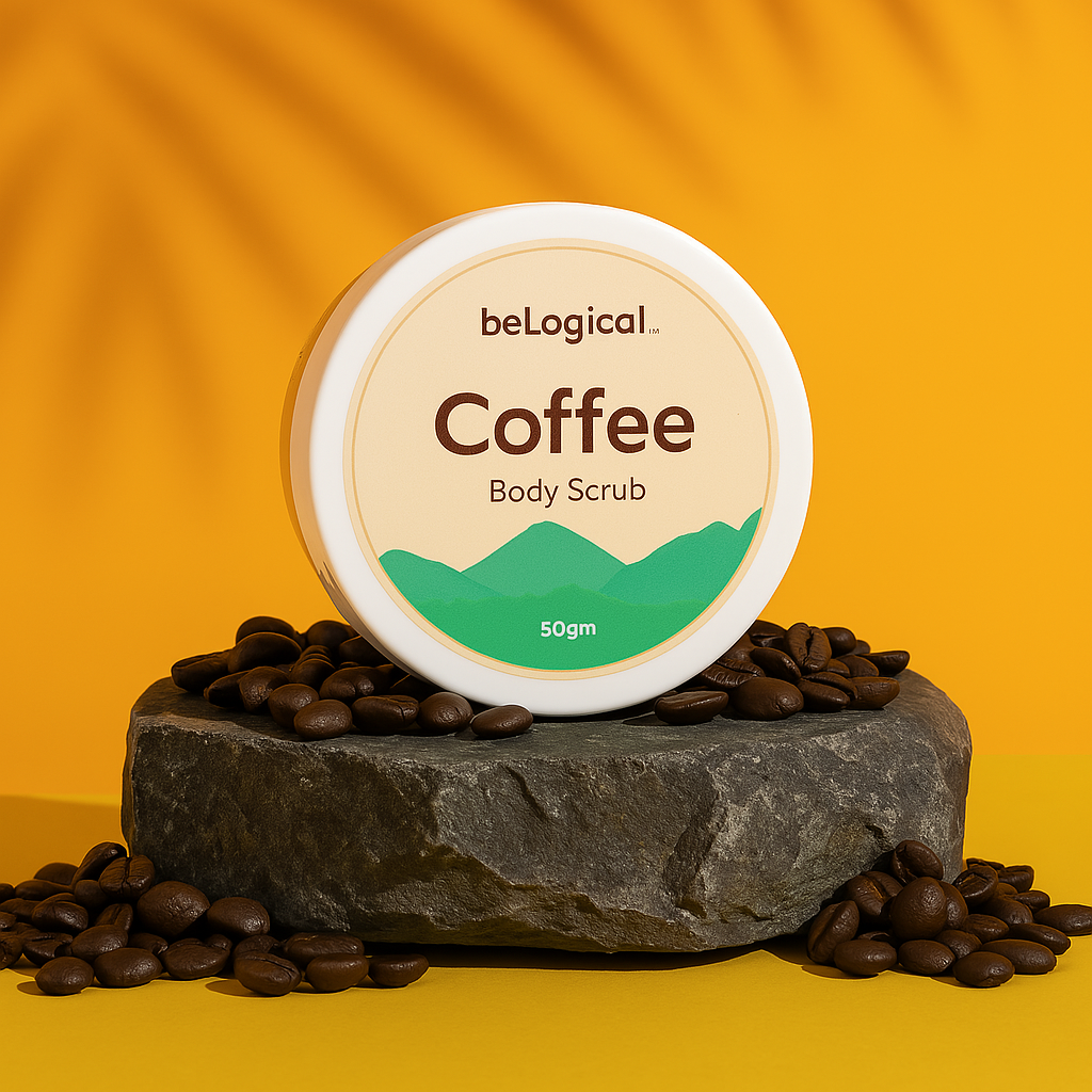 beLogical's Coffee Body Scrub | Exfoliating and Moisturizing | Gentle Exfoliator | Caffeine | 50g