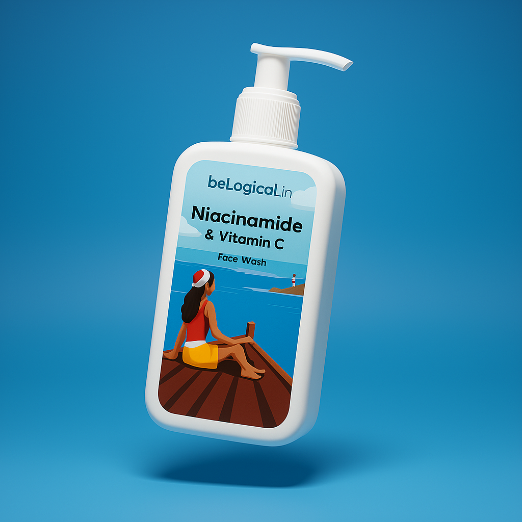 beLogical's 5% Niacinamide + Vitamin C Face Wash Gel | Brightening & Rejuvenating | Sulfate-Free | 200ml