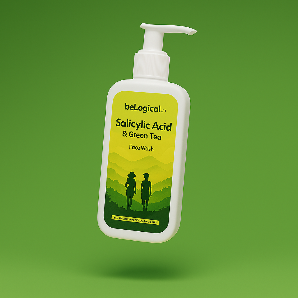 Face Wash - beLogical's 2% Salicylic + Green Tea Face Wash Gel | Acne Treatment | Oil Control | Pore-clearing | 200ml