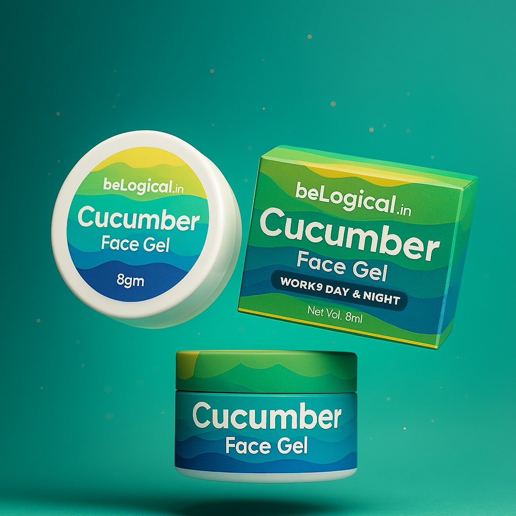 beLogical's Aloe & Cucumber Face Gel | Hydrating & Cooling | Soothing Effect | Lightweight | 8g