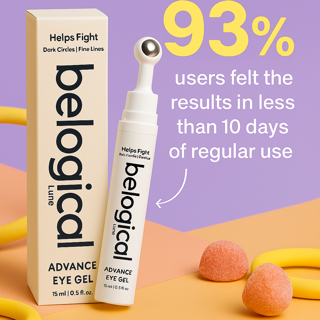 beLogical's Lune Advanced Eye Cream with Hyaluronic Acid & Centella Asiatica Extract | For Reducing Dark Circles, Puffiness, Wrinkles, Fine Lines | Cooling Gel & Roller for Men & Women | 15 g
